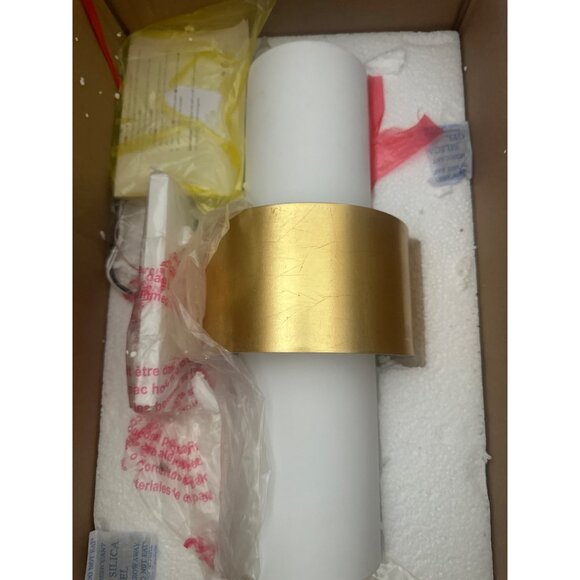 NEW Visual Comfort Chalmette Layered Wall Sconce White Gold Metal Glass Brass - Picture 2 of 7